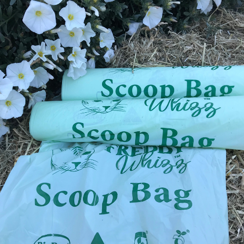 Freddy Whizz compostable scoop bags biodegradable pet waste bags are eco-friendly